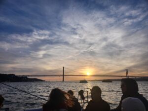 Royalmont Academy students reflecting during pilgrimage in Portugal
