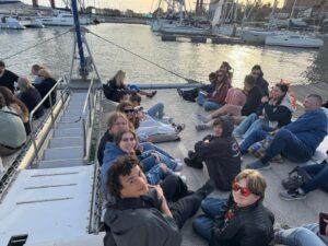 Boat together.