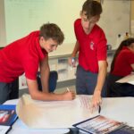 Royalmont high school students collaborating during a critical thinking activity