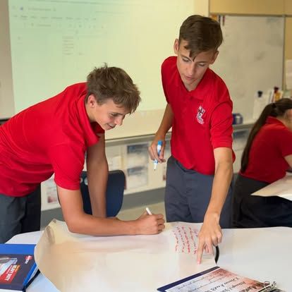 Royalmont students practicing soft skills in high school through project planning